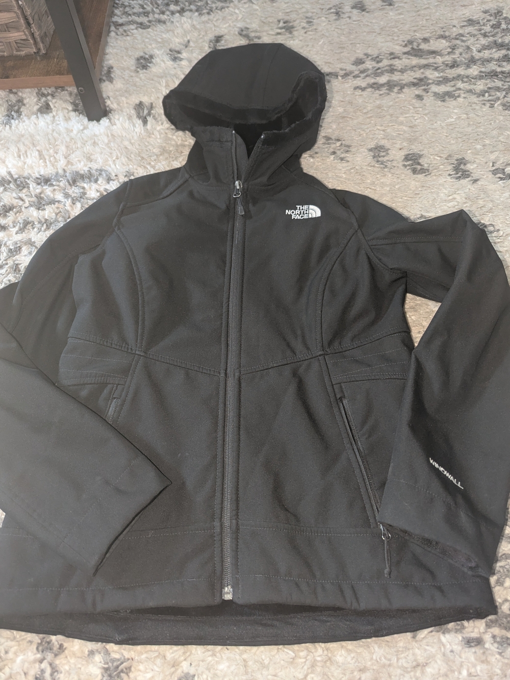 The North Face Black Hooded Softshell Utility Jacket